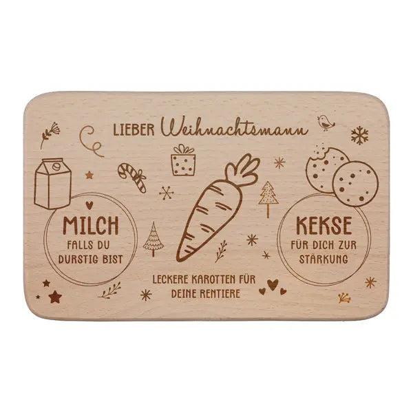 Fr&uuml;hst&uuml;cksbrettchen mit Weihnachtsmann-Motiv &ndash; Festliches und strapazierf&auml;higes K&uuml;chenaccessoire
