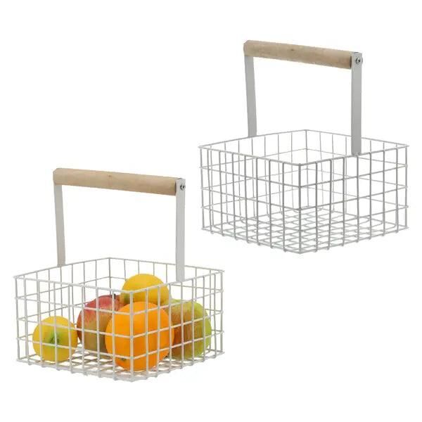 Funktionaler wei&szlig;er Utensilienkorb, ca. 18x18x21cm &ndash; Vielseitiger Aufbewahrungskorb
