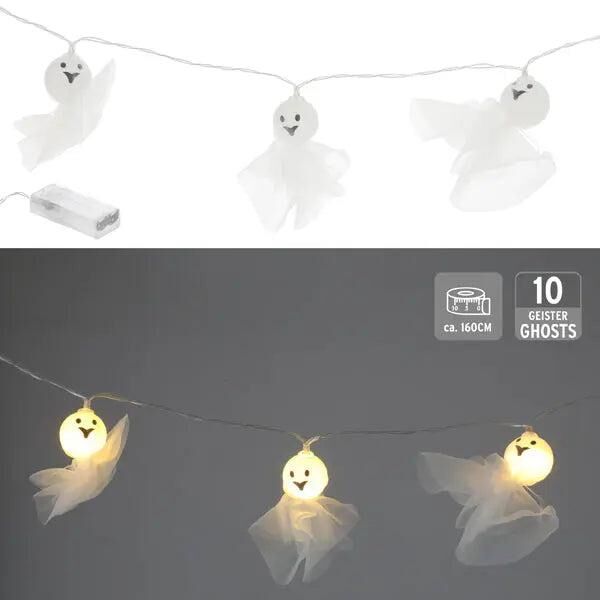 Geister LED Lichterkette, Deko-Licht, 160cm L&auml;nge, Stimmungslicht