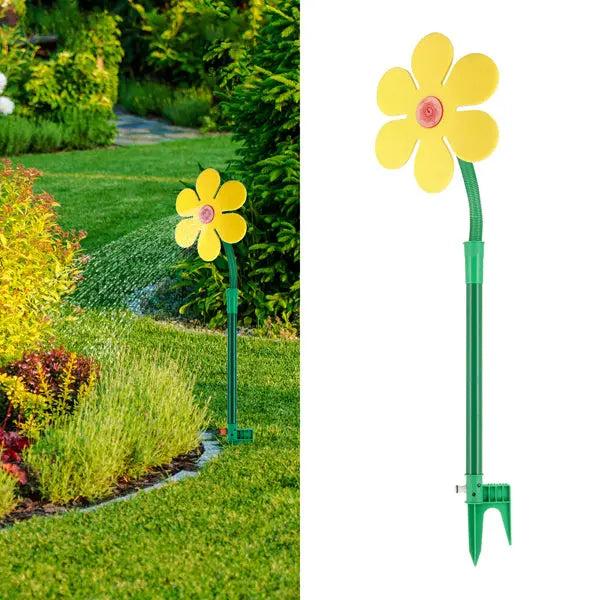 Gelber Blumen-Gartensprinkler, Dekorative Bew&auml;sserung, 105cm