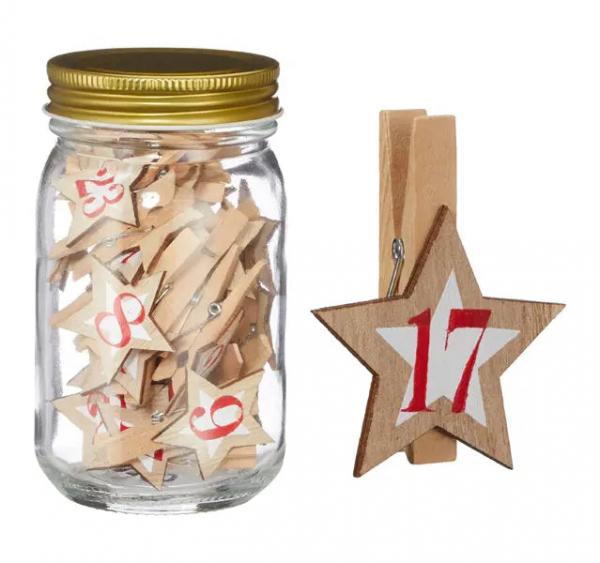 Glas-Adventskalender Halterungen, 25er-Set, ca. 13cmH - Pr&auml;sentieren Sie Ihren Adventskalender kreativ!