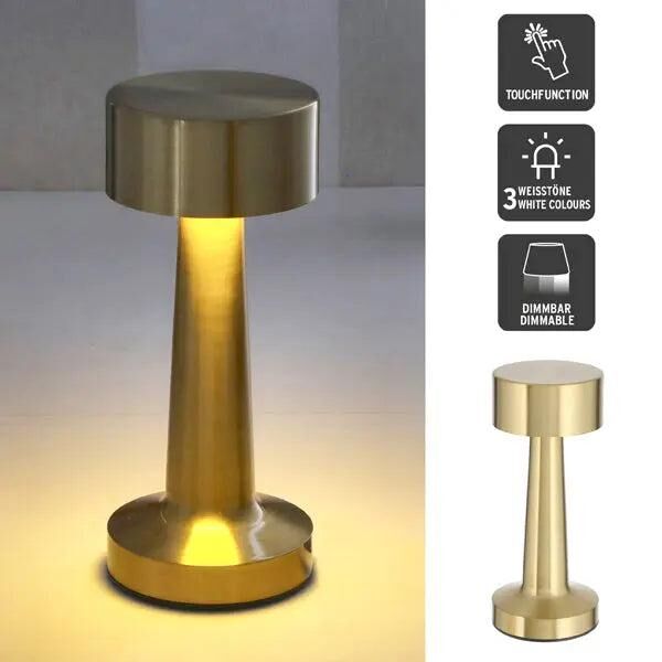 Goldene LED-Schreibtischlampe TOUCH mit USB, ca. 21 cm - Elegante Beleuchtung