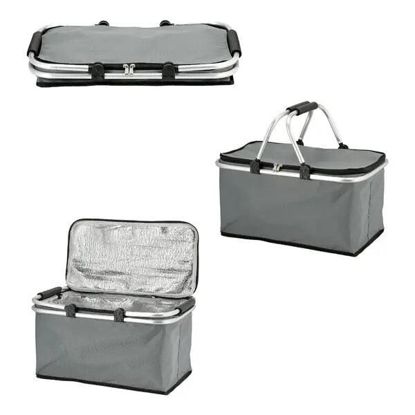 Grauer Thermokorb, Faltbar, 30 Liter, Isolierend & Praktisch
