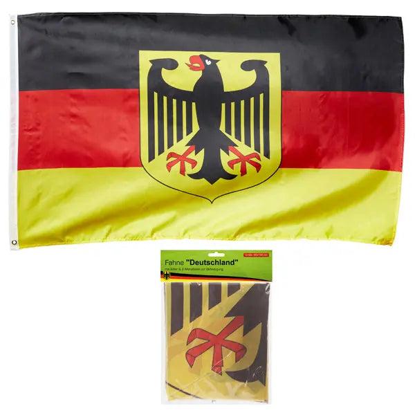 Gro&szlig;e Deutschlandfahne mit Adler, 90x150cm, Robust & Wetterfest