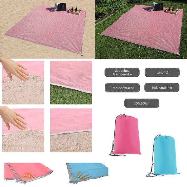 Large beach mat, sand-repellent, set of 2, 200x200 cm, waterproof