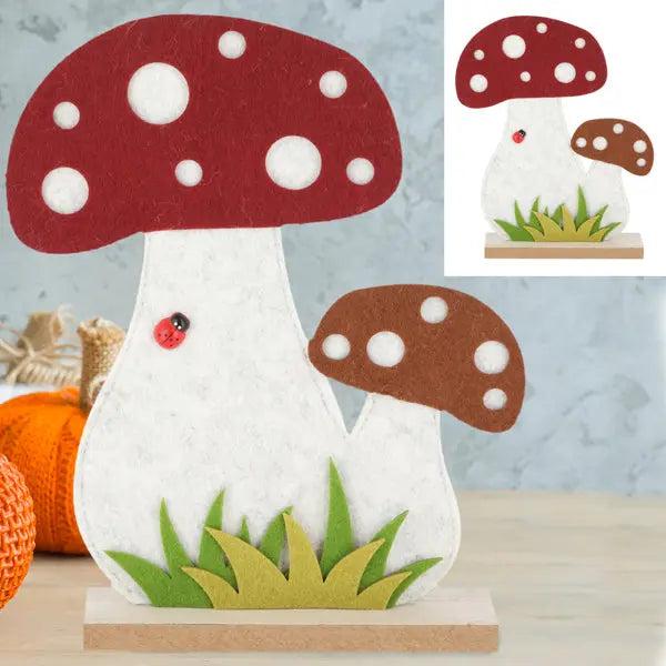 Gro&szlig;er Deko-Pilz aus Filz, Herbstschmuck, H&ouml;he ca. 34cm