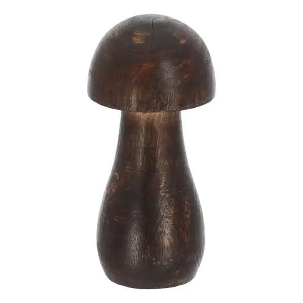 Gro&szlig;er Deko-Pilz aus Mangoholz, 10cm hoch - Naturinspirierte Raumdekoration