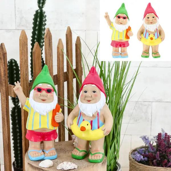 Gro&szlig;es Gartenzwerg-Duo, 2er-Set, H&ouml;he 29cm