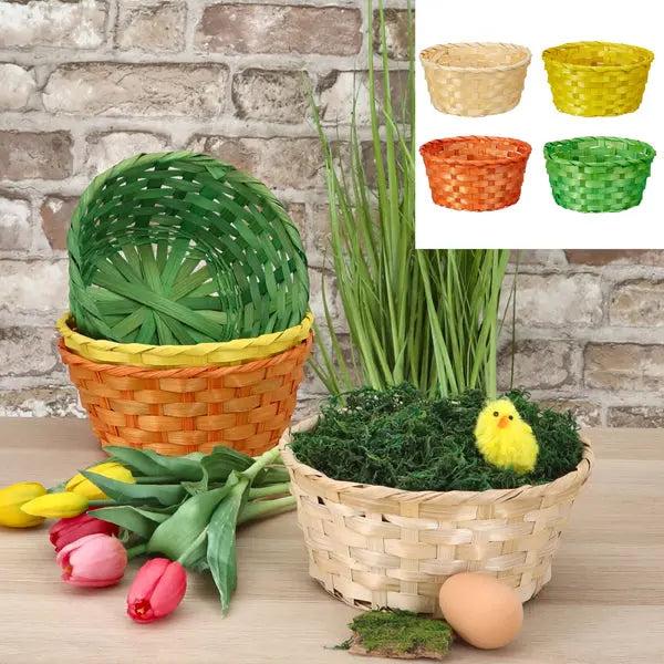 Gro&szlig;es Rundes Osterk&ouml;rbchen-Set, 4 St&uuml;ck, Durchmesser 23cm