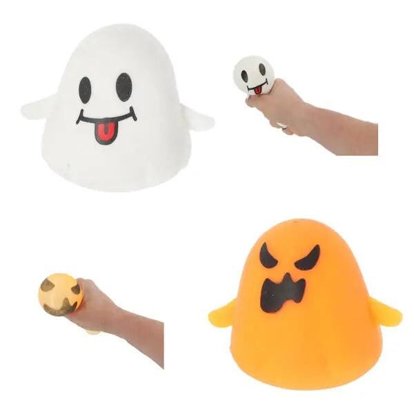 Halloween Quetschb&auml;lle f&uuml;r Stressabbau, 2er-Set, Gr&ouml;&szlig;e 9x8 cm - Gruselige Entspannungsspielzeuge