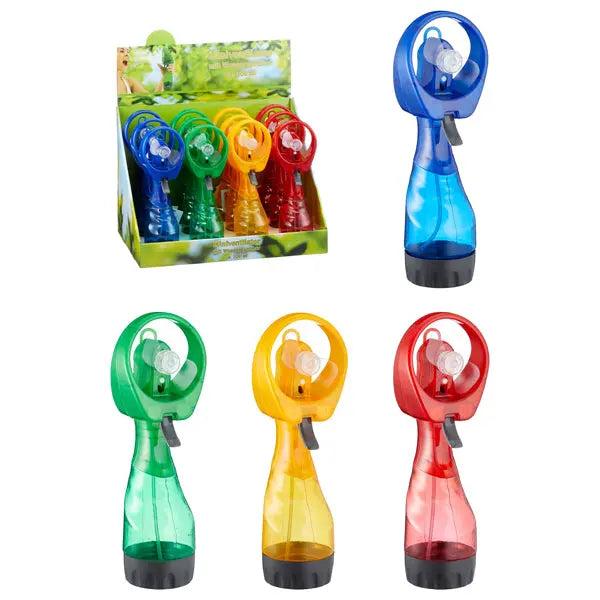 Handventilator mit Spr&uuml;hfunktion &ndash; 20cm, tragbar, 4 Spr&uuml;hmodi