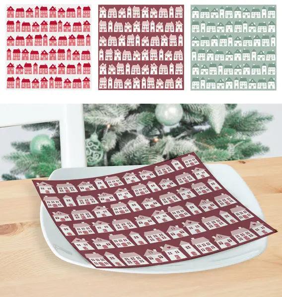 Haus-Motiv Servietten-Set, 3 Designs, 20er-Pack - Ideal f&uuml;r Einweihungspartys