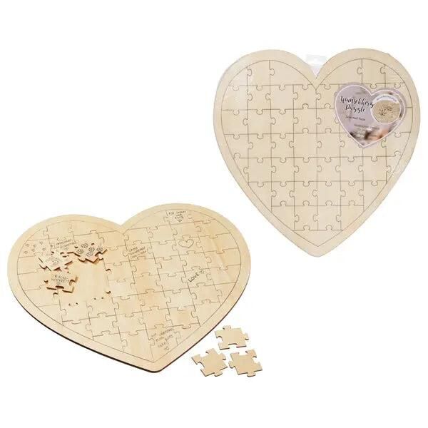 Heart-shaped wish puzzle, large format 47 x 44 cm