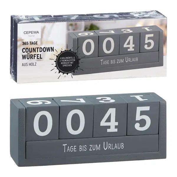 Holz-Zeitw&uuml;rfel, Gro&szlig;format 18,5x7cm - Elegantes Zeitmanagement-Tool