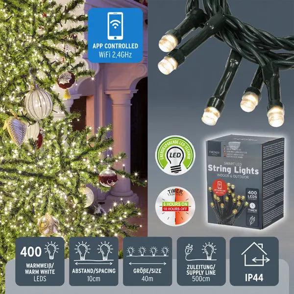 Intelligente LED-Lichterkette, 40 Meter, 400 LEDs - Optimale Beleuchtungsl&ouml;sung