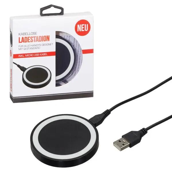 Kabellose Ladestation f&uuml;r Handys mit Qi-Standard, 8 cm Durchmesser - Schnelles, effizientes Laden