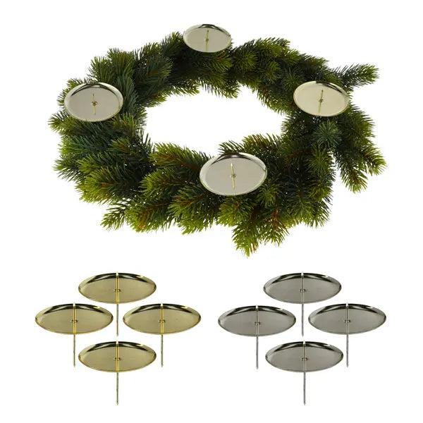 Kerzenst&auml;nder Set, 4-teilig, D&uuml;sen-Design, 2 Gr&ouml;&szlig;en, 8cm