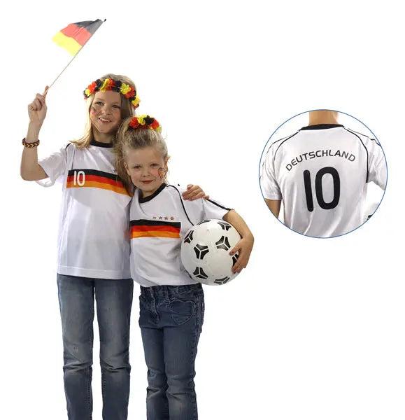 Kinder Deutschland Fu&szlig;balltrikot mit Wunschnummer &ndash; Spielbereit