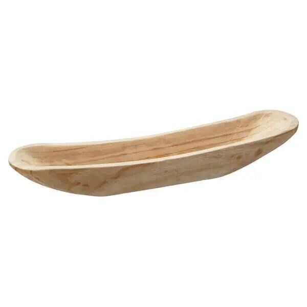 Kleine Boot-f&ouml;rmige Holz-Dekoschale, 60x12cm rustikale Holzschale, Deko Bootsschale, Holzbowl