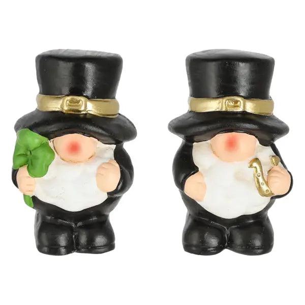 Kleine Schornsteinfeger Wichtel &ndash; 2er Set, Gl&uuml;cksbringer Figuren, ca. 7cm H&ouml;he, Dekoration