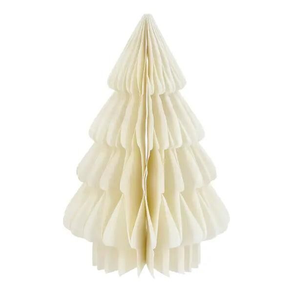 Kleiner Creme Honeycomb Tannenbaum, Freistehend, 20cm