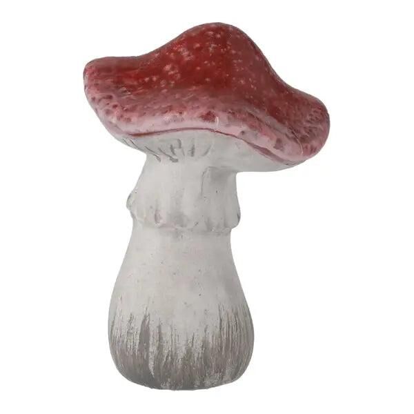 Kleiner Leuchtend Roter Pilz - Dekoratives Element, 9,5cm Hoch
