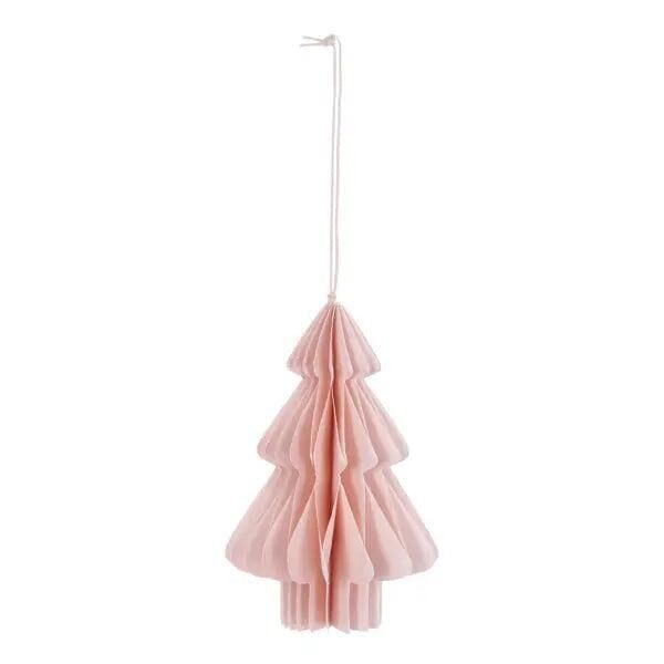 Kleiner Rosa Honeycomb Weihnachtsbaum-H&auml;nger, 10cm