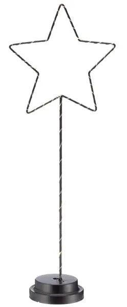 Small black LED star on base, height approx. 51 cm