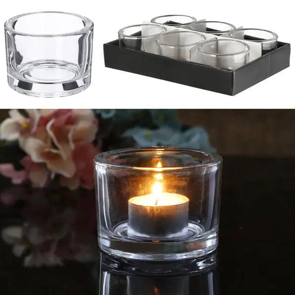 Kleines Glas-Windlicht, 5,7cm Hoch, Charmant f&uuml;r Teelichter