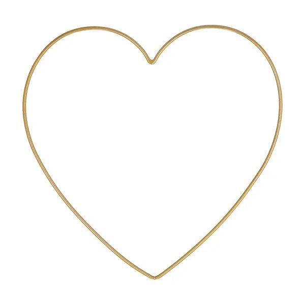 Kleines Herz zum H&auml;ngen DIY, Gold, Dekoration, ca. 27x26cm - Schick f&uuml;r Zuhause und Events