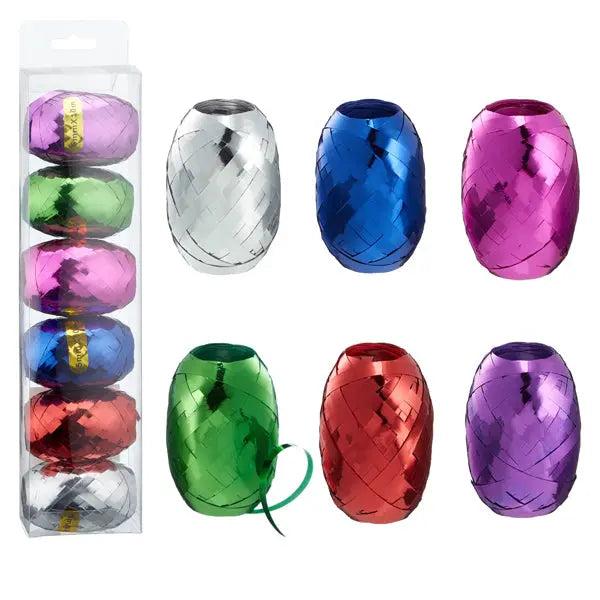 Kr&auml;uselband-Set, 6 Farben, 6 Rollen &ndash; Perfekt f&uuml;r Deko und Basteln