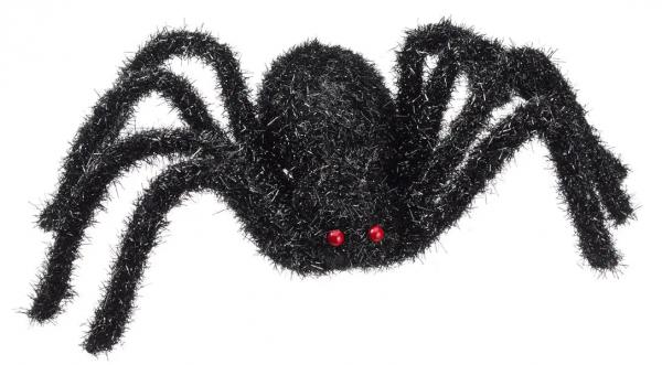 Large Black Spider with Red Eyes, Approx. 70cm Diameter