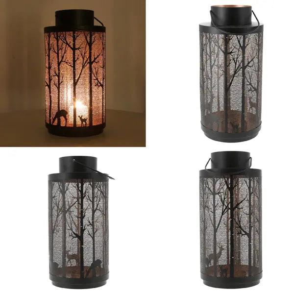 Laterne mit Winterlandschaft, 39 cm Hoch &ndash; Zauberhaftes Lichtspiel f&uuml;r die Festtage