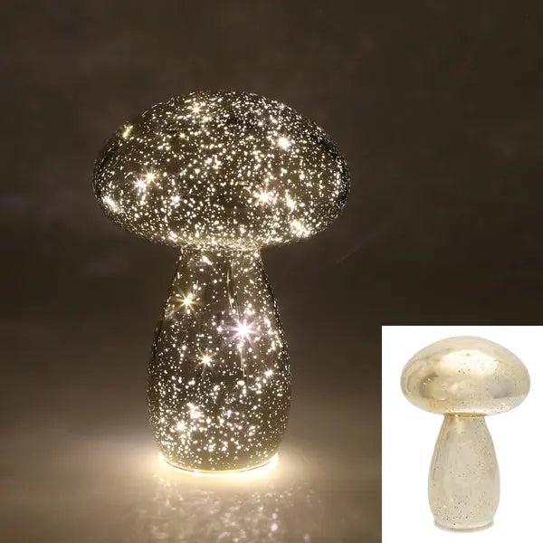 LED Glaspilzleuchte, Bezaubernde Lichtdekoration, Ca. 16cm Hoch