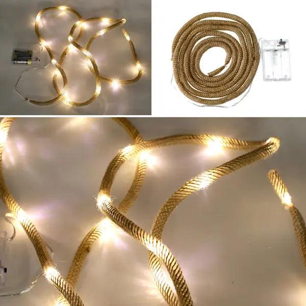 LED Lichterkette Seil, 20 LEDs, L&auml;nge Ca. 200cm &ndash; Flexibel und Dekorativ