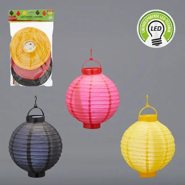 LED Papier-Lampions im Deutschland-Design &ndash; 20cm, 3er-Set