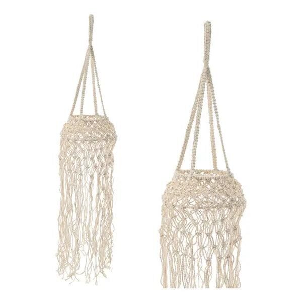 Makramee Blumenampel, Handgefertigt, Dekorativ, 22x115cm