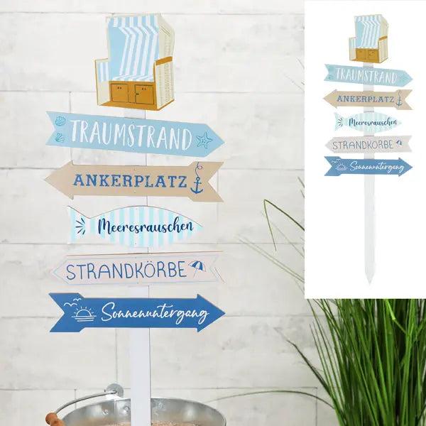Maritimer Bild-Wegweiser 'Maritim2', ca. 76 cm Hoch - Dekoratives Element