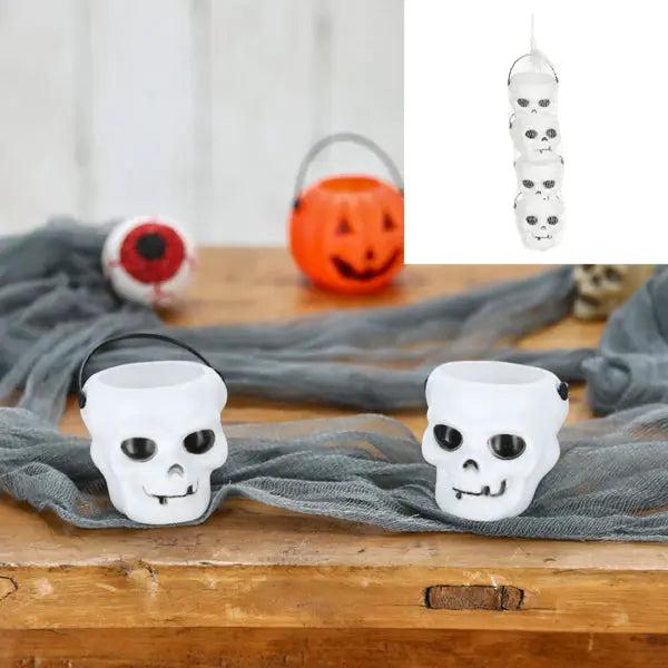Mini Halloween Sch&auml;delkessel, 4er Set, Durchmesser ca. 7cm