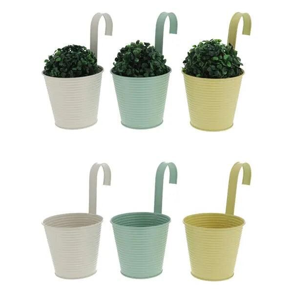 Mittelgro&szlig;e H&auml;nge-&Uuml;bert&ouml;pfe mit Rillen, 3er-Set, Durchmesser ca. 14cm - Modernes Design