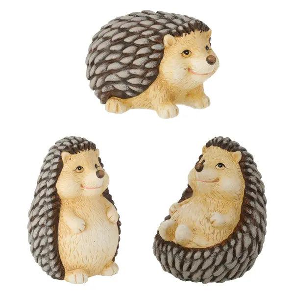 Niedliche Igel-Figuren - Set aus 3, je ca. 15cm Lang