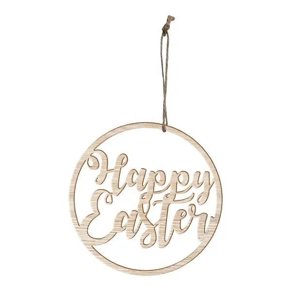 Easter themed wooden hoop, decorative, approx. 14cmD