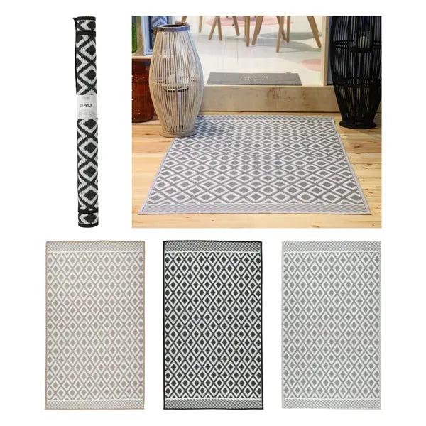 Outdoor-Teppichset, 3 St&uuml;ck, wetterfest, ca. 90x150cm &ndash; Modernes Design