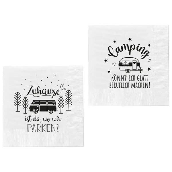 Outdoor-Tischservietten: 20er-Pack, 2-lagig, ideal f&uuml;r Camping und Picknicks (94 Zeichen)