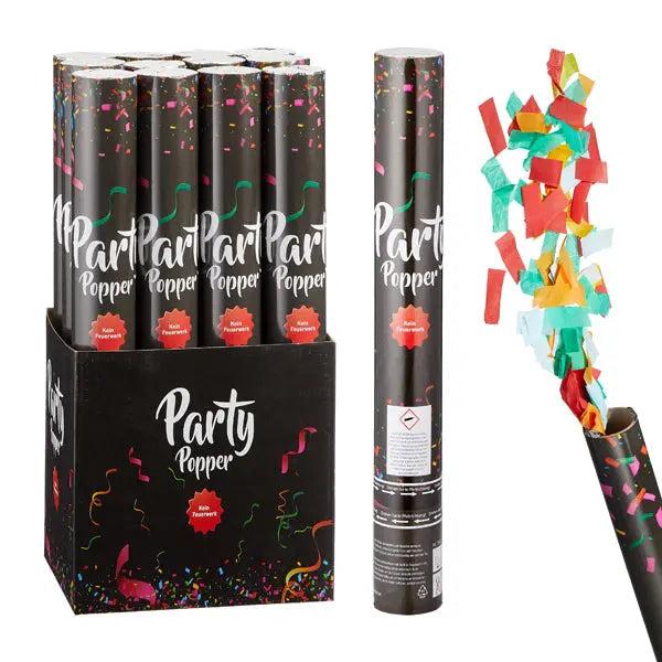 Party Popper Klassik, gro&szlig;, 40 cm - Perfekte Konfetti-Kanone f&uuml;r Feiern & Events