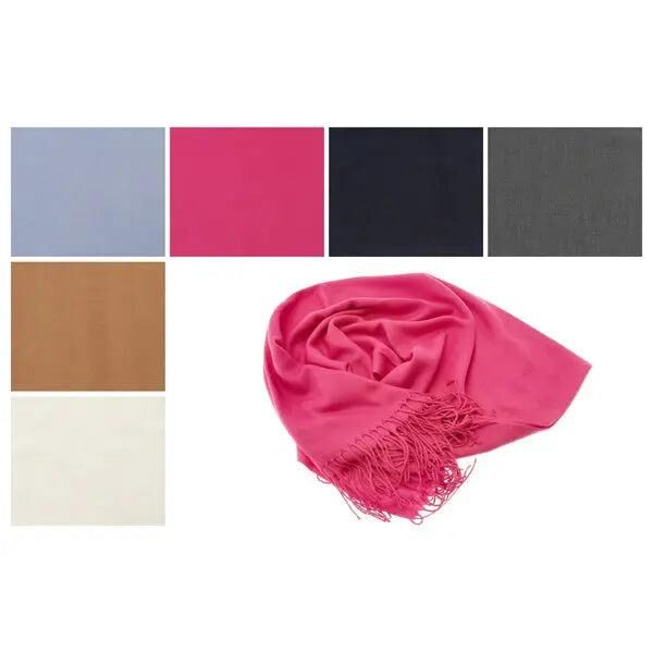 Pashmina Schals, Unifarben, 70x200 cm, 6er-Set, Elegant & Weich - 100 Zeichen