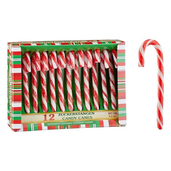 Peppermint Zuckerstangen, 12 St&uuml;ck, je 10g &ndash; Festliche S&uuml;&szlig;igkeiten