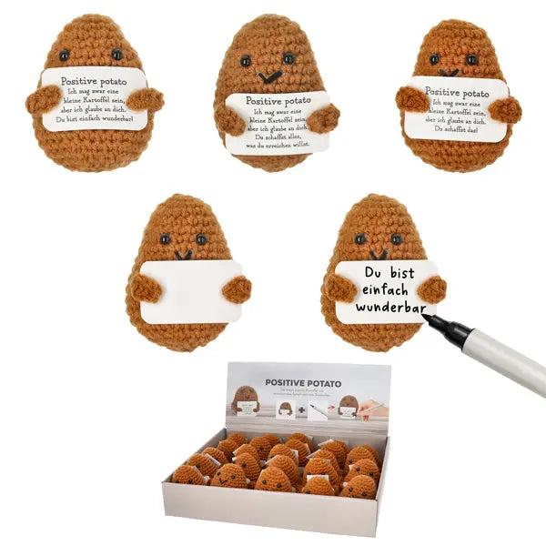 Positive Potato, Strickkartoffel, ca. 7cm &ndash; Originelles und Fr&ouml;hliches Deko-Objekt