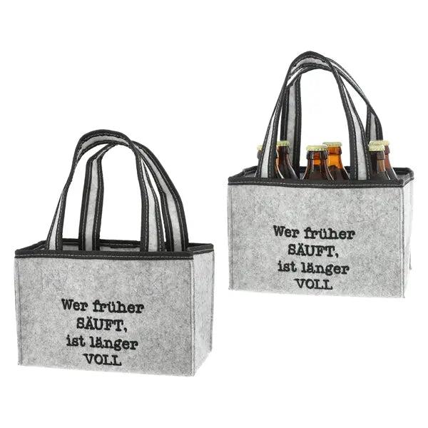 Premium Flaschentr&auml;ger aus Filz | Isolierte Getr&auml;nkehalterung | Praktischer Getr&auml;nketransport | L&auml;nger frisch