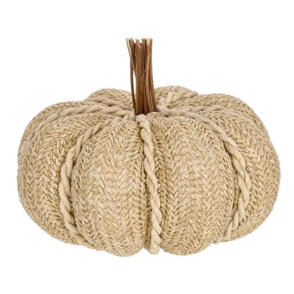 Rattan-K&uuml;rbis, 14 cm Durchmesser &ndash; Charmantes Herbstdekor f&uuml;r Zuhause